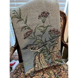 Manual Woodworkers and Weavers Tapestry Throw/Blanket Mockingbird Serenade 51x68